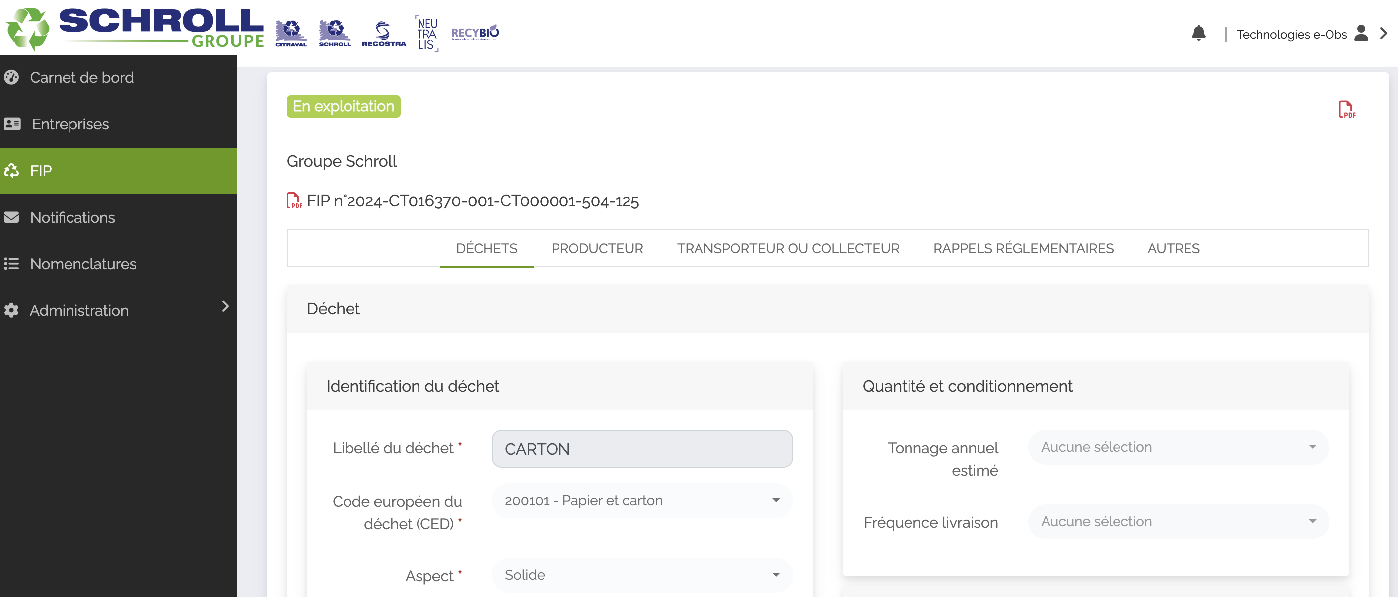 Fonctionnalités du module FIP par MemoryFlow