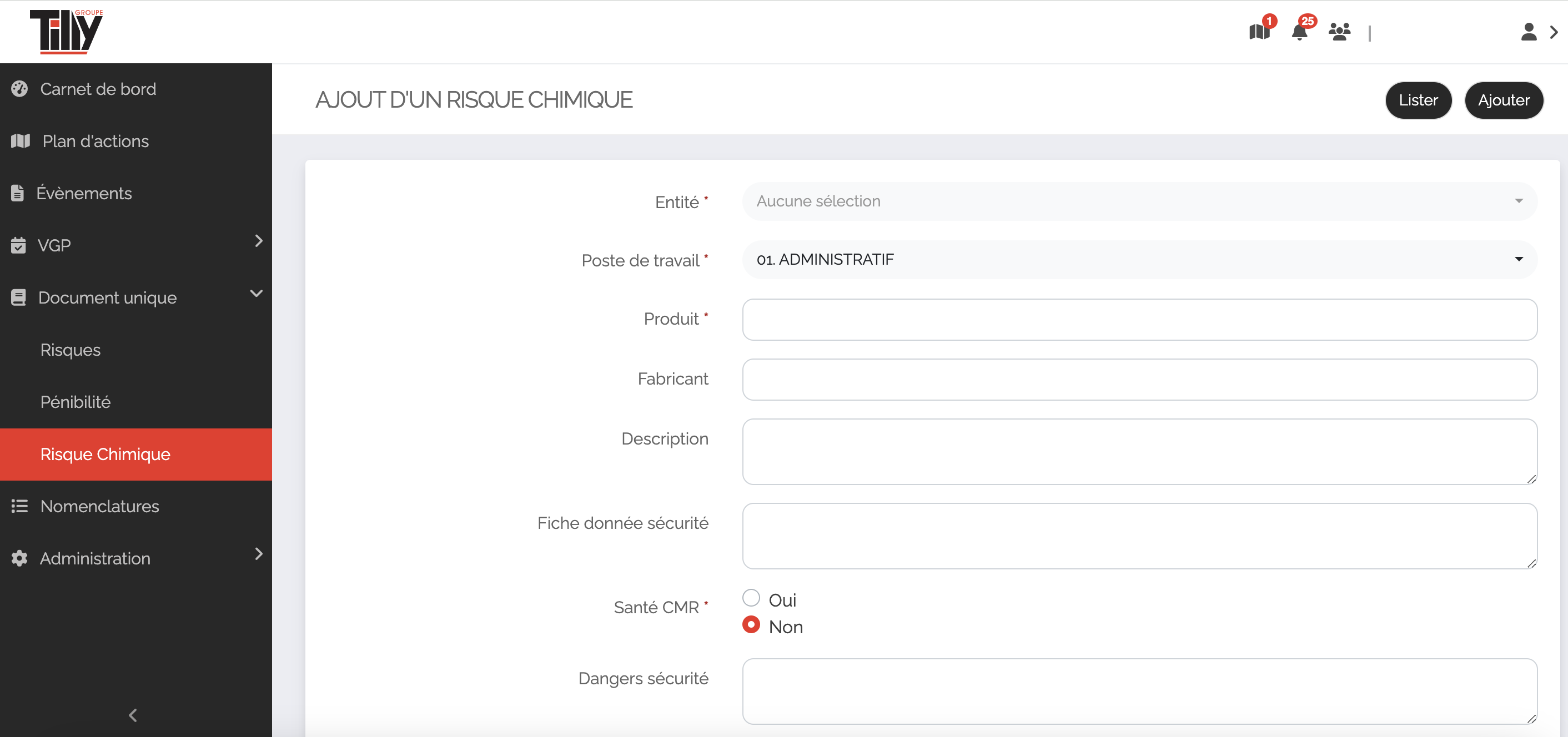 Le module DUERP de MemoryFlow